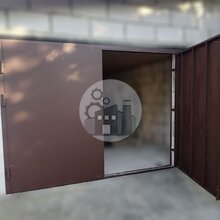 двустворчатые гаражные ворота без утепления