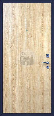 дверь с антивандальным покрытием, раздельная ручка, ламинат внутри - внутренняя часть двери ДВ-166