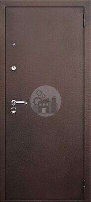 Дверь стальная в квартиру, порошок и МДФ с зеркалом-ДВ-803