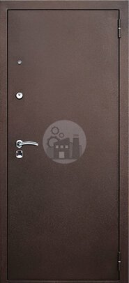 дверь стальная в квартиру, порошок и мдф с зеркалом-ДВ-803
